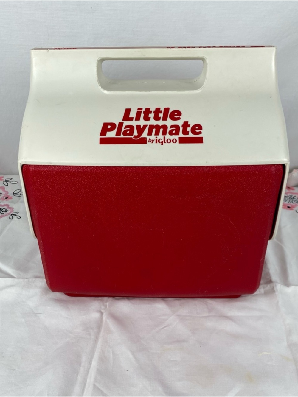 Vintage Igloo Little Playmate Cooler Red White Retro Lunch Box Mini Cooler USA